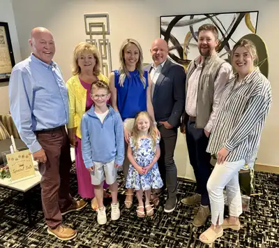 Wagner Family from left to right Kip Kristi grandkids Katie Katie's husband Kevin Kevin's wife